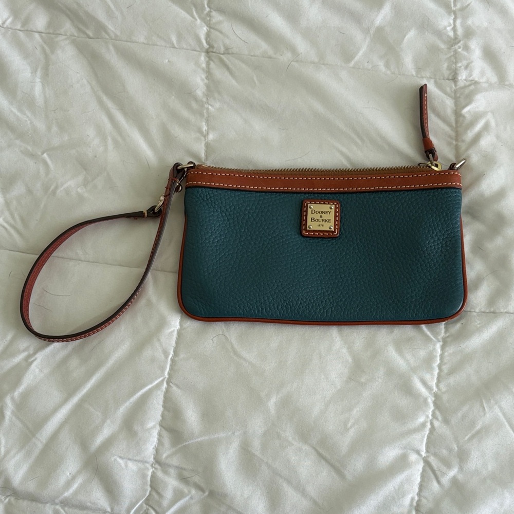 Dooney & Bourke Green and Brown Wristlet
